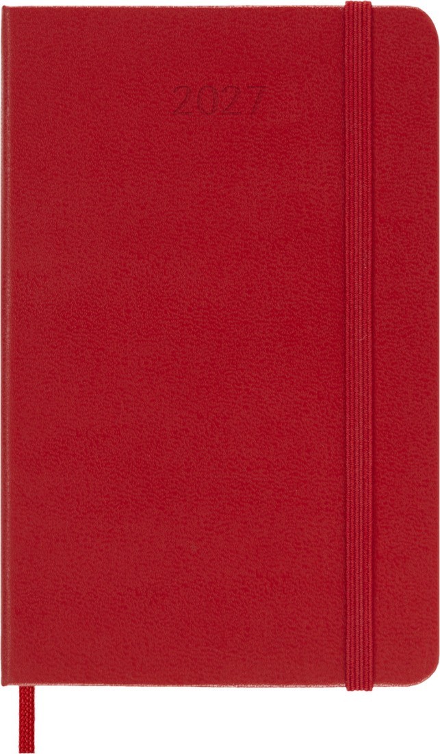 Moleskine Classic Planner 2027 Pocket 9x14cm Daily, hard  cover, 12 months, Scarlet Red