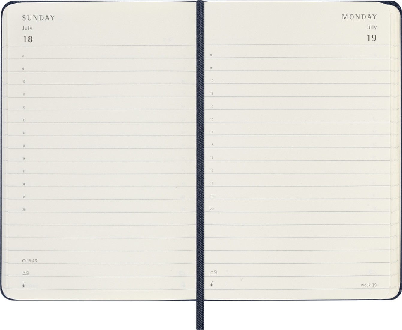 Moleskine Classic Planner 2027 Pocket 9x14cm Daily, hard  cover, 12 months, Sapphire blue