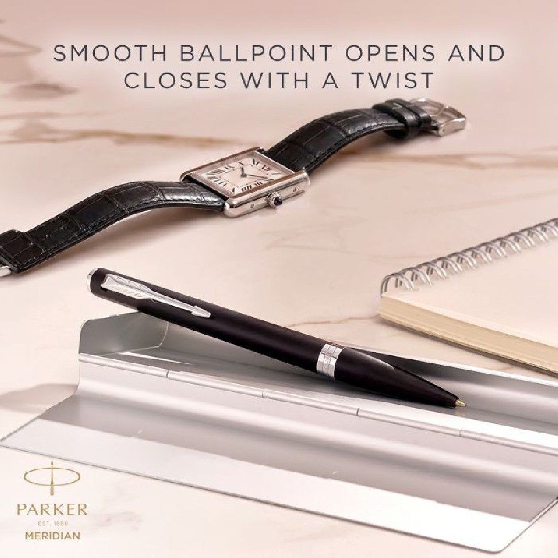Parker Meridian Matte Black CT Ballpen