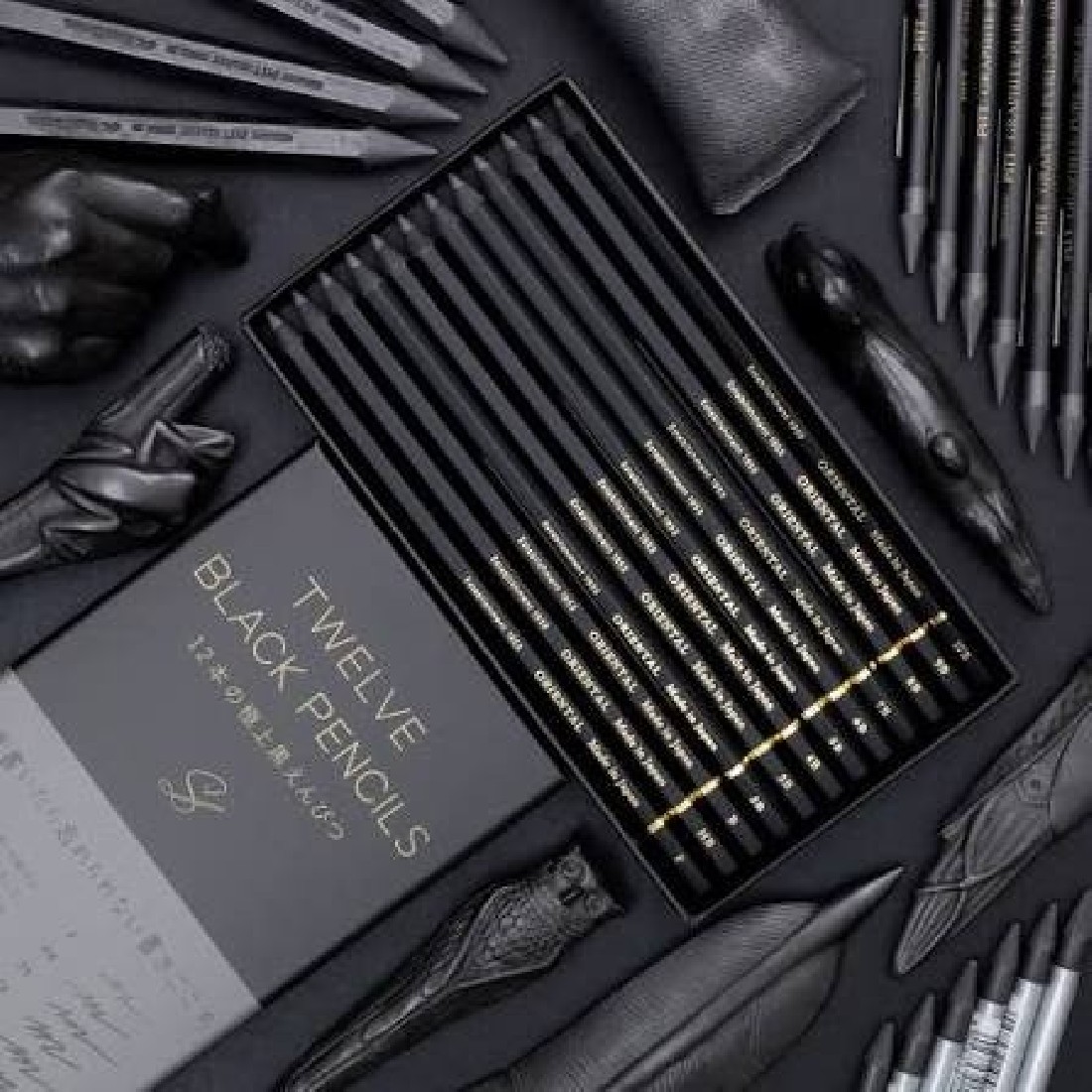 Kitera Japan Twelve Black Pencils 12 pcs
