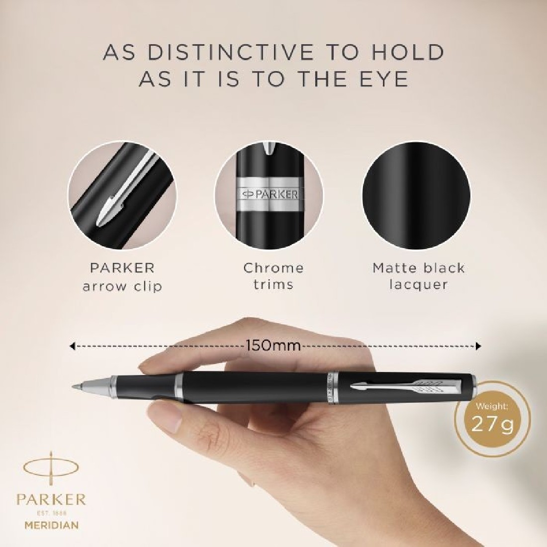 Parker Meridian Matte Black CT Rollerball