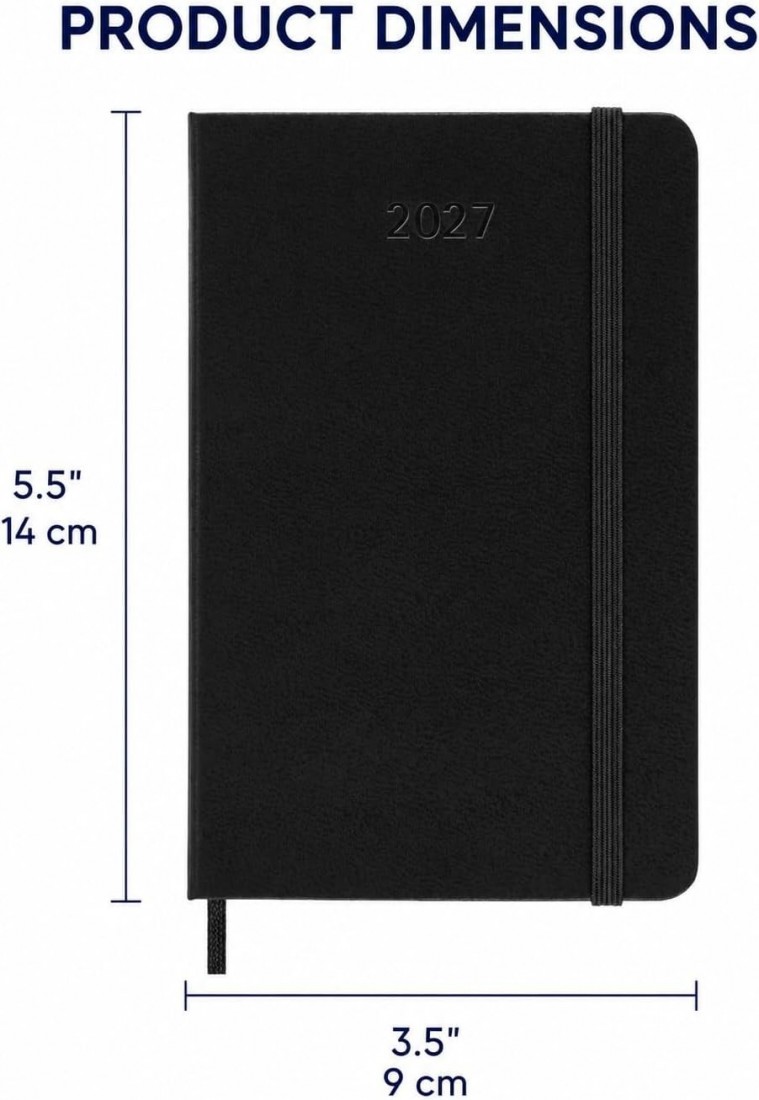Moleskine Classic Planner 2027 Pocket 9x14cm Weekly, hard cover, 12 months, Black