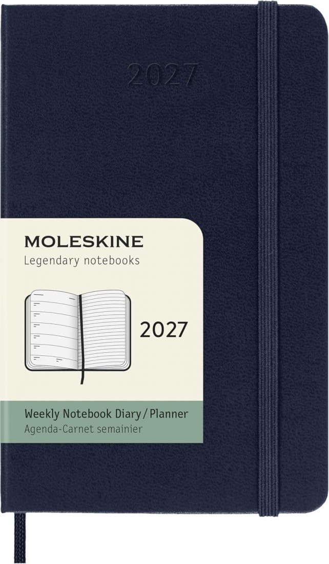 Moleskine Classic Planner 2027 Pocket 9x14cm Weekly, hard cover, 12 months, Sapphire Blue