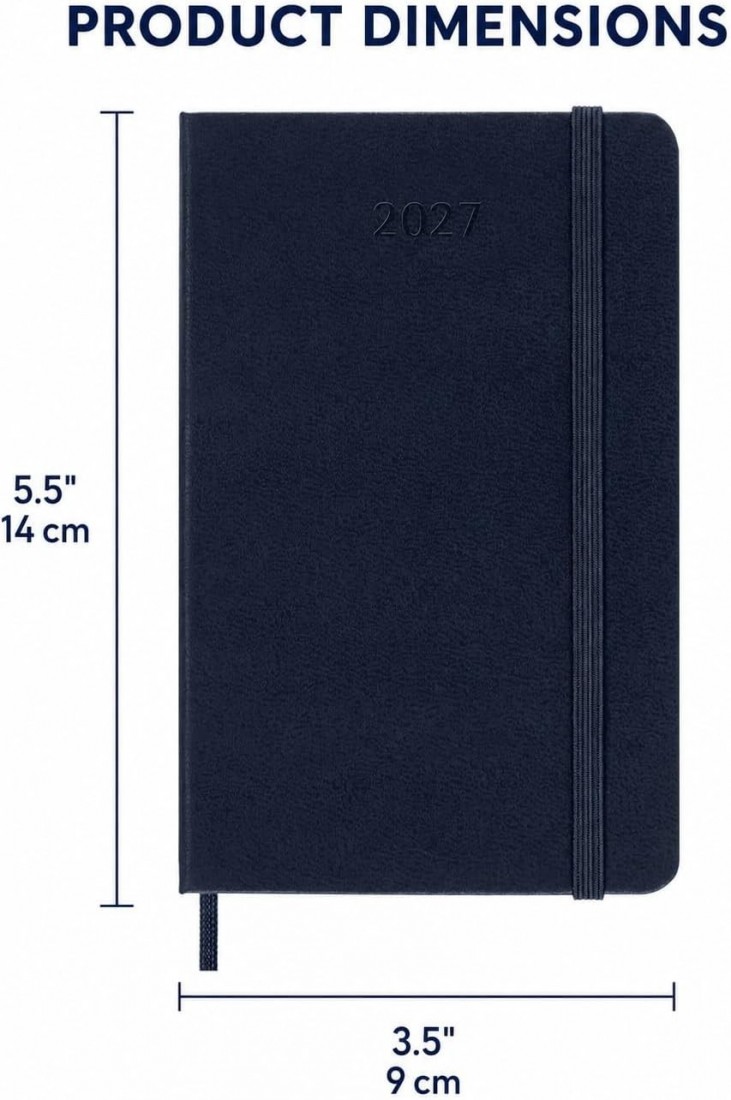Moleskine Classic Planner 2027 Pocket 9x14cm Weekly, hard cover, 12 months, Sapphire Blue