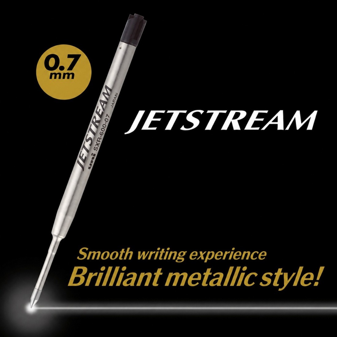 Uni Mitsubishi SXR-600-05.24 Ballpoint Pen Refill, Jet Stream Prime 0.5 Solid Color, Black