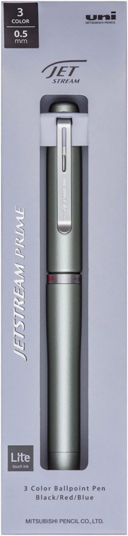 Uni Mitsubishi jetstream with lite touch ink, 3 color ballpoint pen, 0,5mm, SXE3-LPRQ-05 Celadon Green
