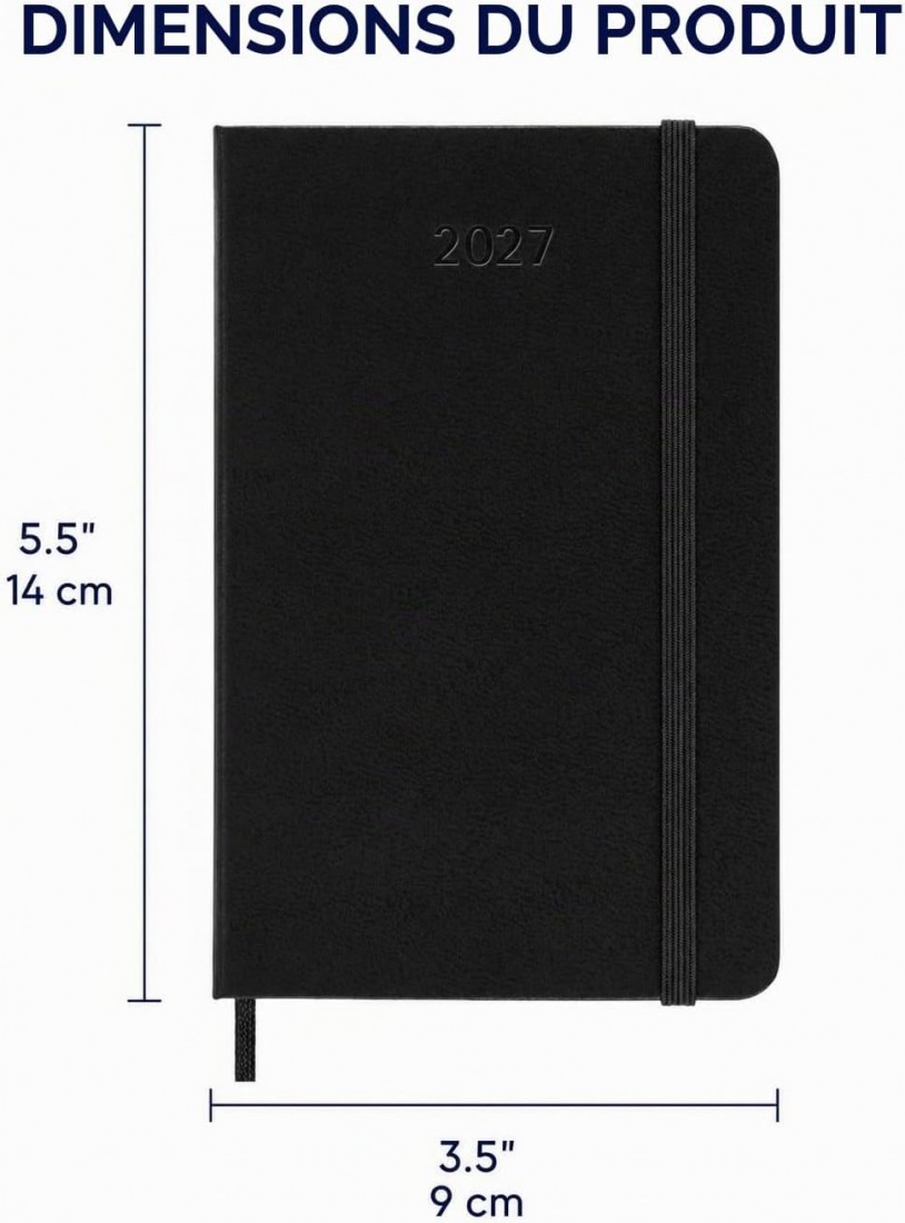Moleskine Classic Planner 2027 Pocket 9x14cm Weekly, soft cover, 12 months, Black