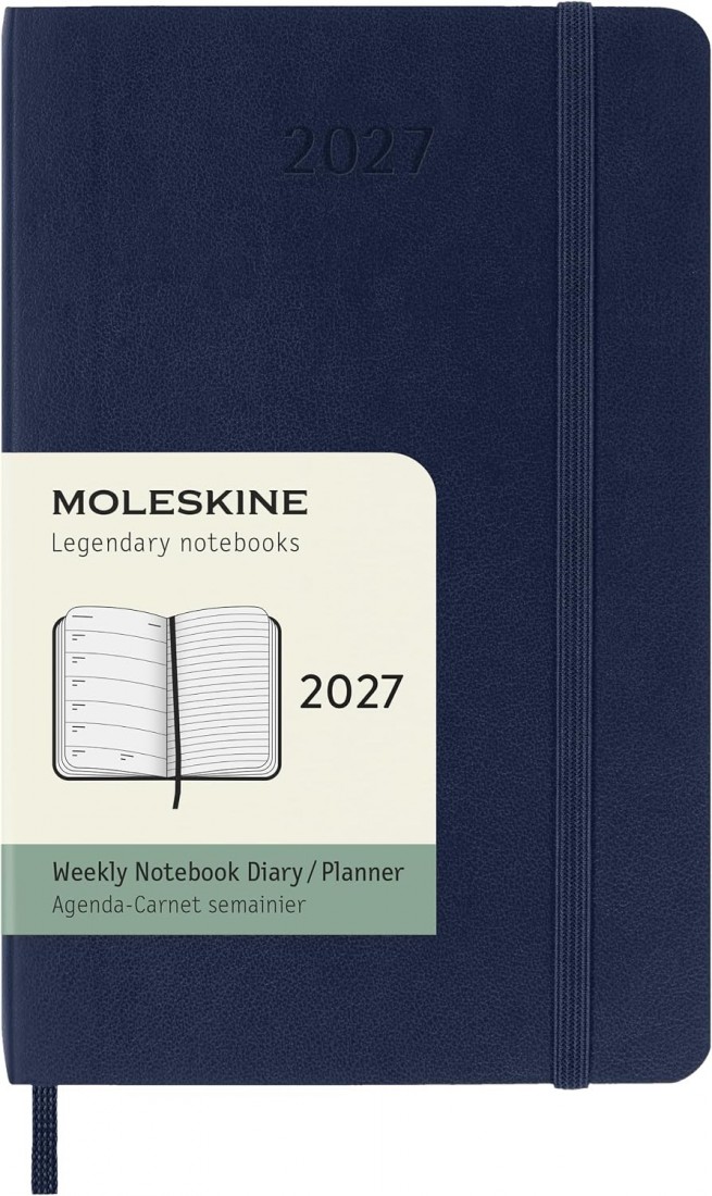 Moleskine Classic Planner 2027 Pocket 9x14cm Weekly, soft cover, 12 months, Sapphire Blue