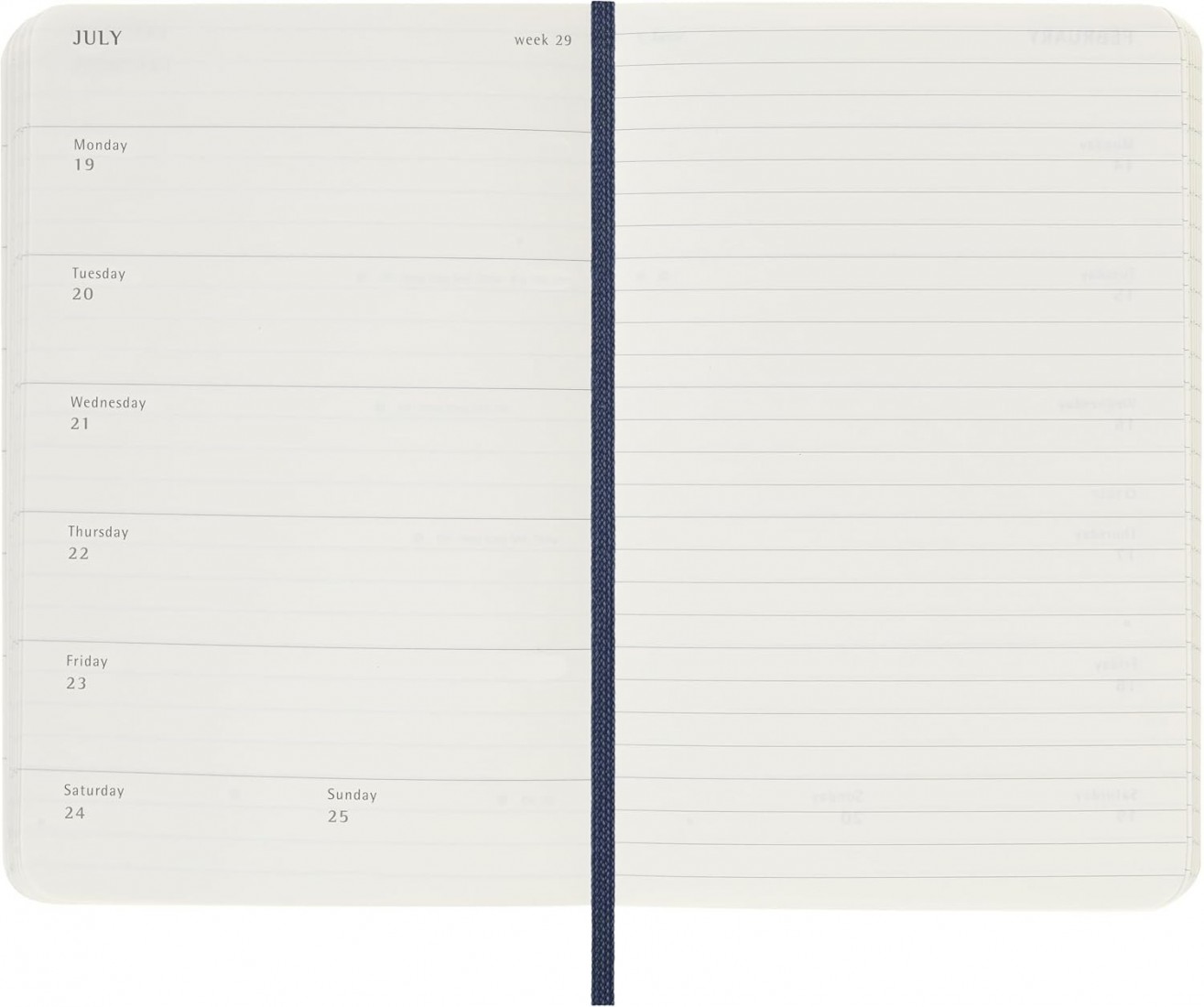 Moleskine Classic Planner 2027 Pocket 9x14cm Weekly, soft cover, 12 months, Sapphire Blue
