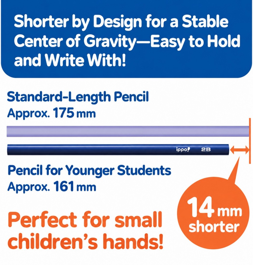 Tombow ippo pastel wooden pencils 12pcs, 2B, Triangular for correct holding, MP-SEPB01-2B