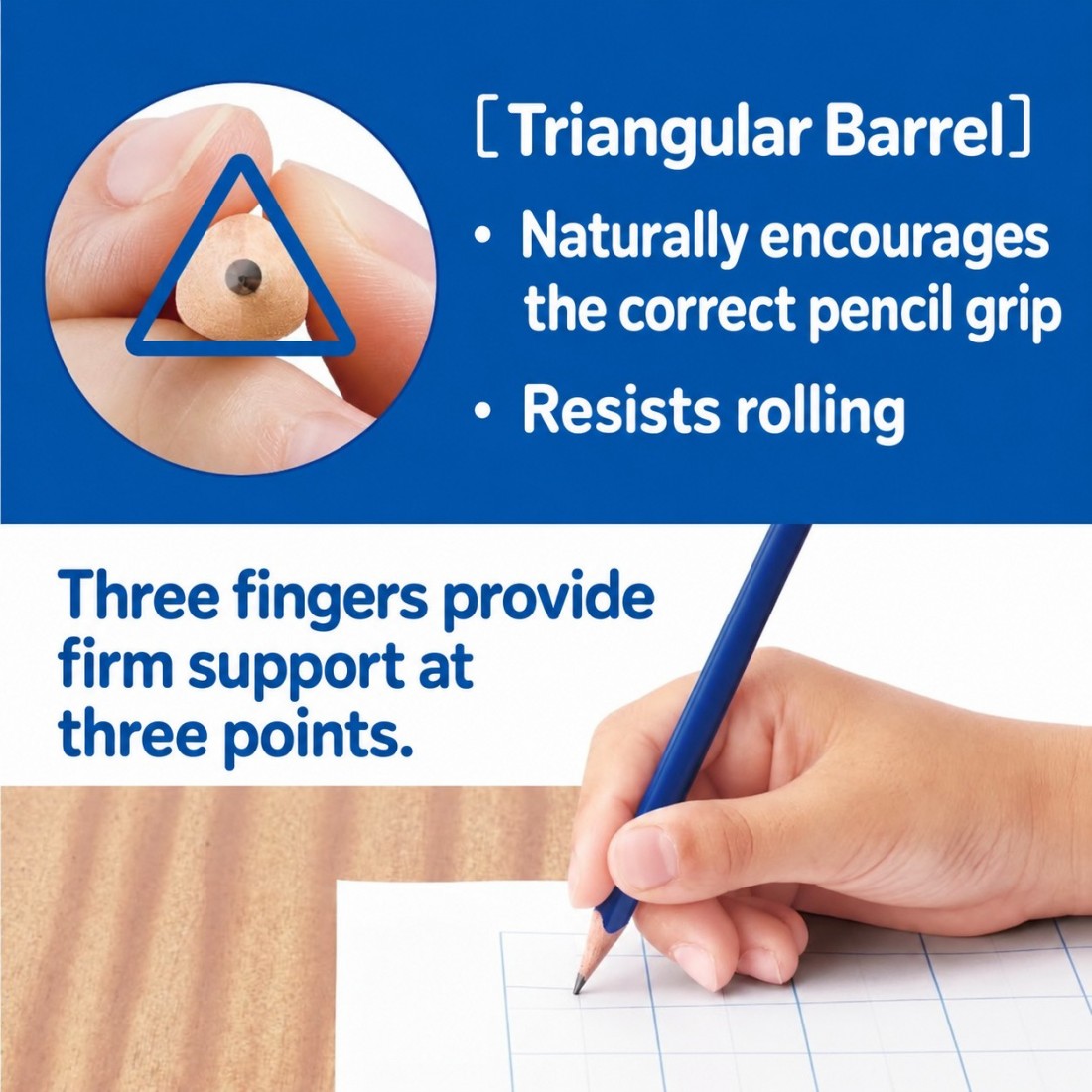 Tombow ippo pastel wooden pencils 12pcs, 2B, Triangular for correct holding, MP-SEPB01-2B
