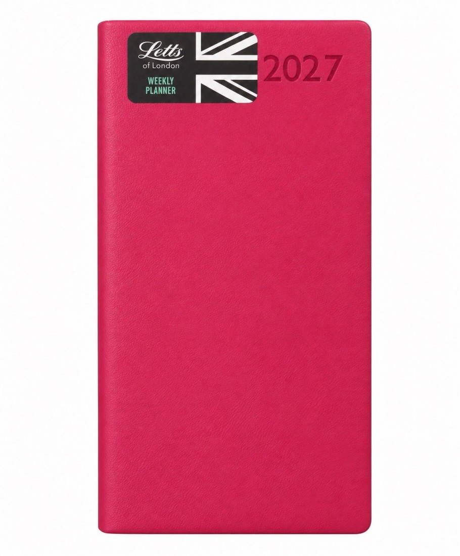 Letts Verona Slim Week to View 2027 Pink 27-081615