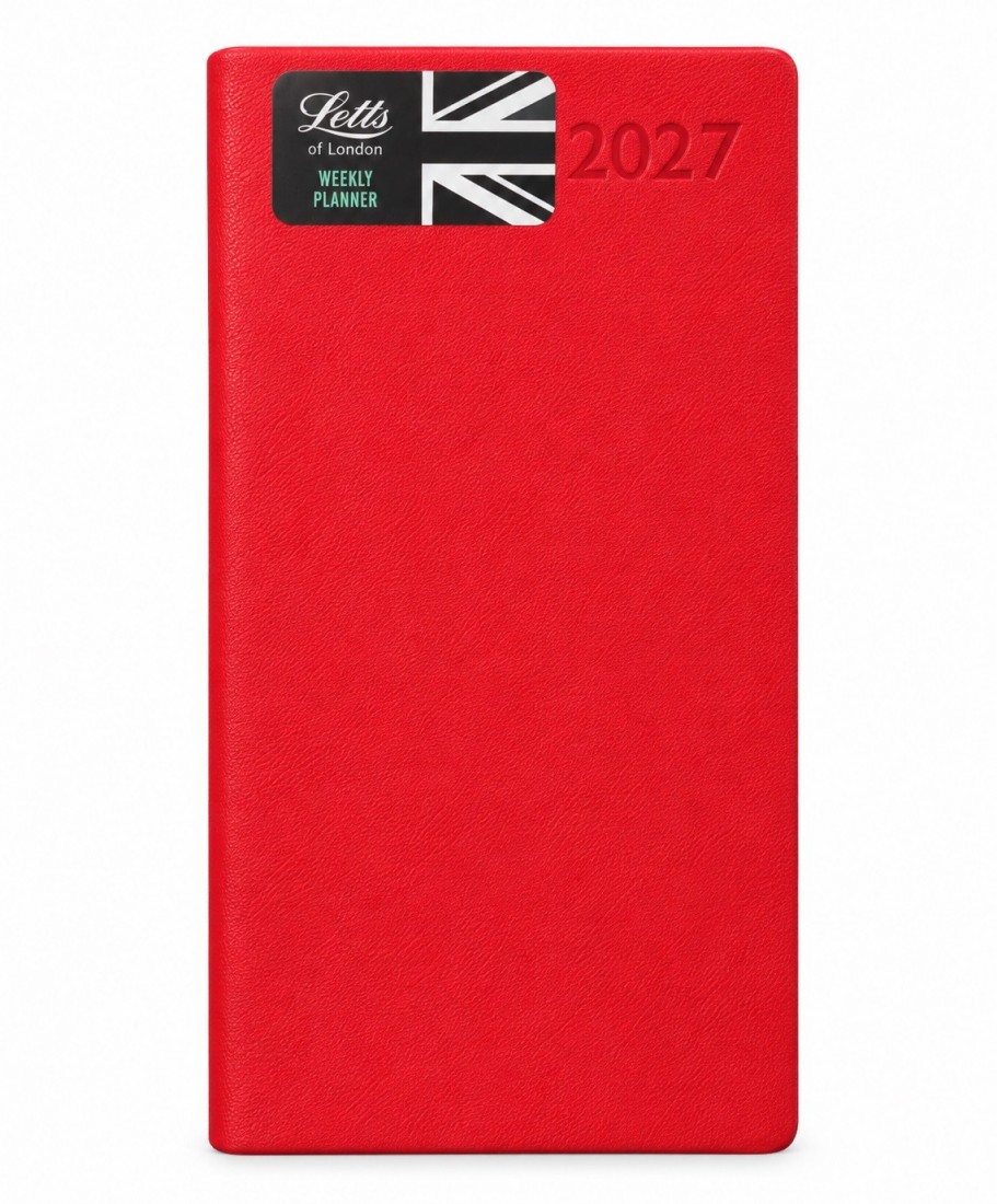 Letts Verona Slim Week to View 2027 Red 27-081616