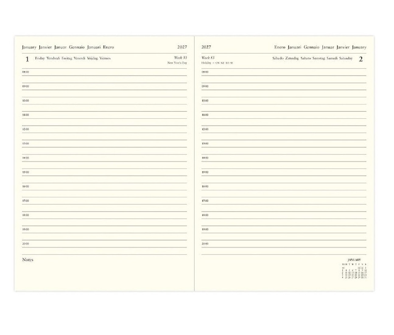 Letts Lecassa 2027 A5 Day Per Page Diary With Appointments Green 27-081740