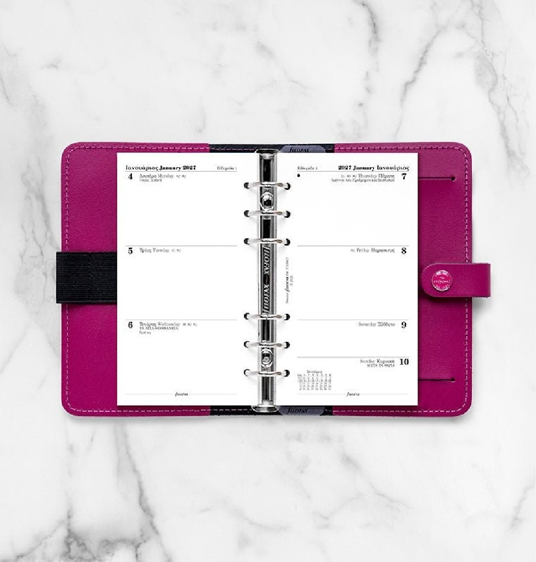 Refill Personal 2027 Greek Week On Two Pages Ελληνικό 27-68467 Filofax