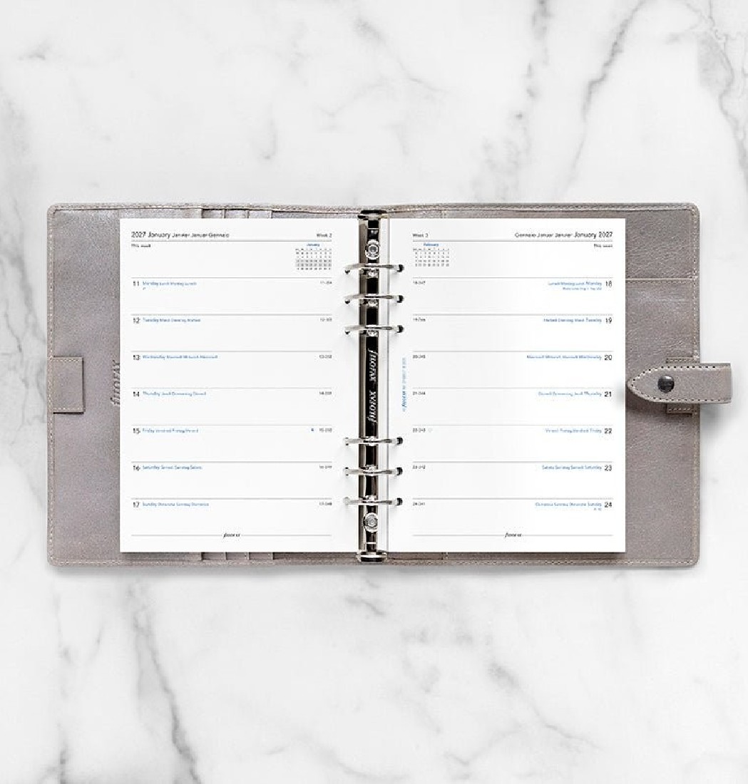 Refill A5 2027 Greek Week on one page - Multilanguage 27-68517 Filofax