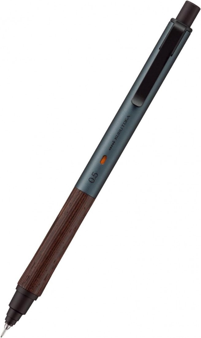 Uni Mitsubishi Kurutoga metal wood, steel gray 0,5mm mechanical pencil M5KW1P.23