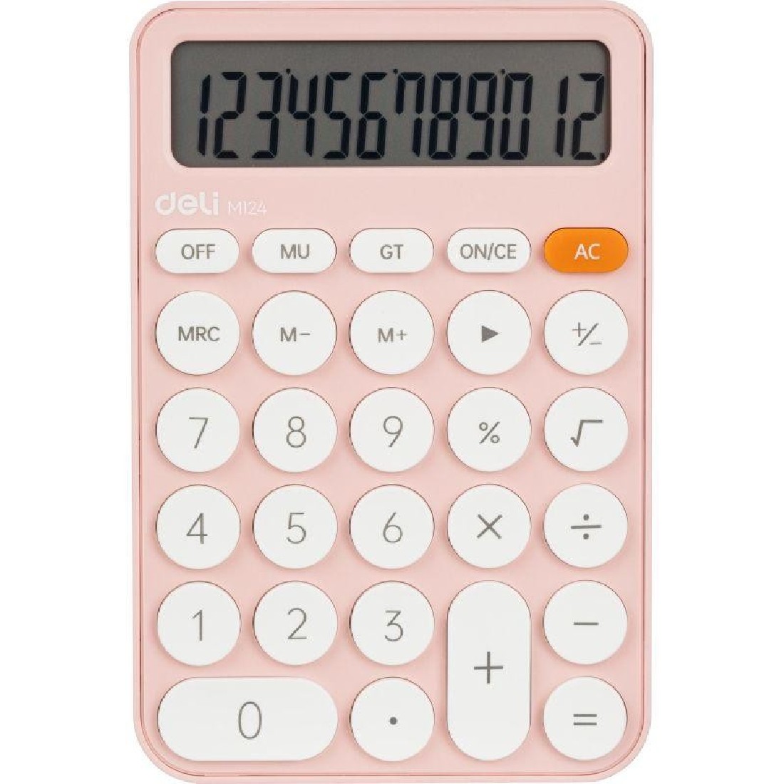 Αριθμομηχανή 12 Ψηφίων M124 231.338920 Παστέλ Ροζ Deli