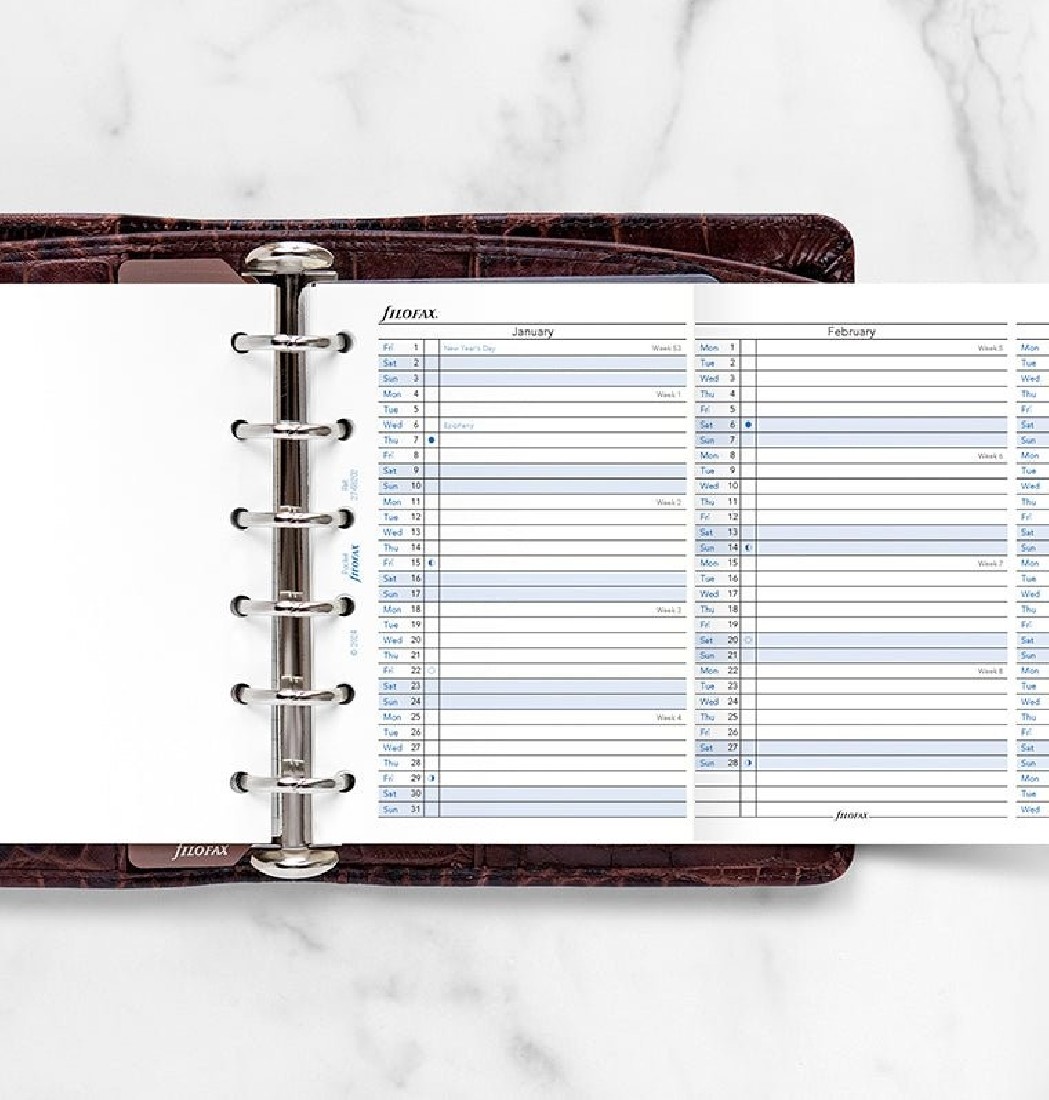 Refill Pocket 2027 Year Planner Vertical 27-68202 Filofax