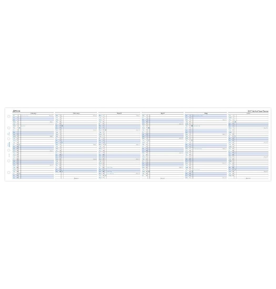 Refill Pocket 2027 Year Planner Vertical 27-68202 Filofax