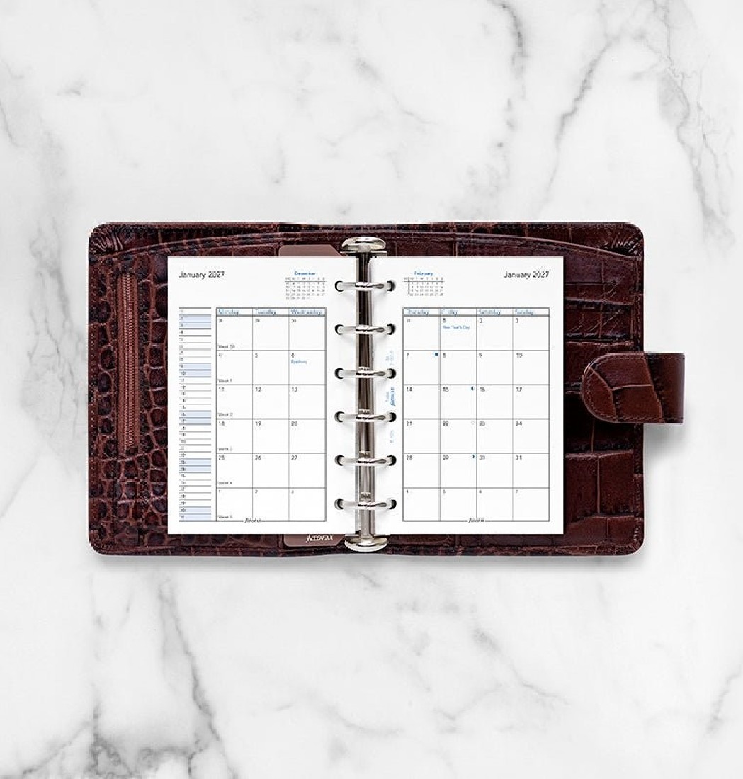 Refill Pocket 2027 Month On Two Pages 27-68210 Filofax