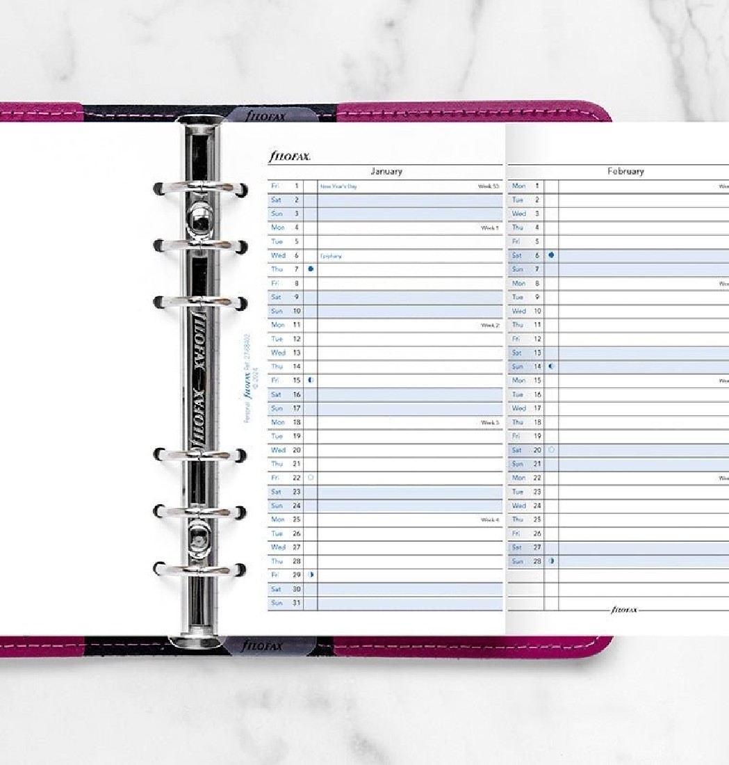 Refill Personal 2027 Year Planner Vertical 27-68402 Filofaχ