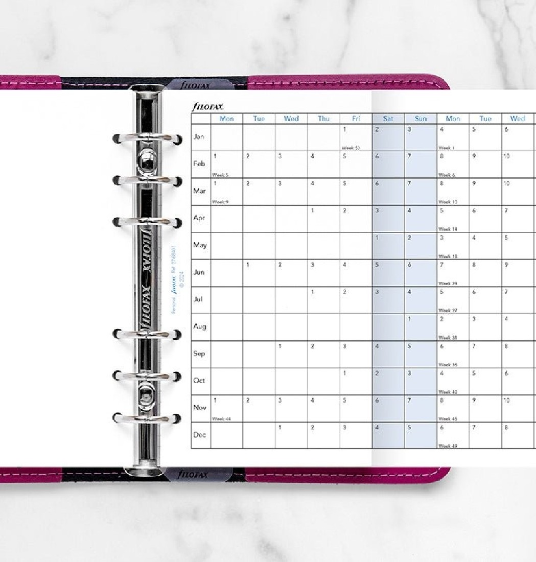 Refill Personal 2027 Horizontal Planner 27-68401 Filofax