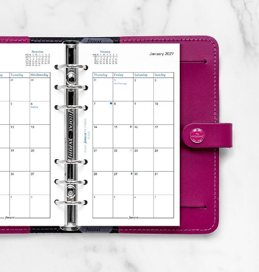 Refill Personal 2027 Month On Two Pages 27-68410 Filofax