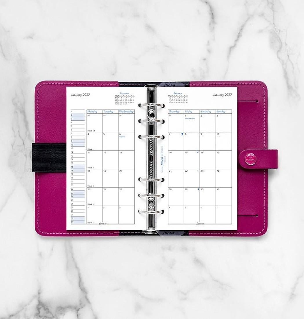 Refill Personal 2027 Month On Two Pages 27-68410 Filofax