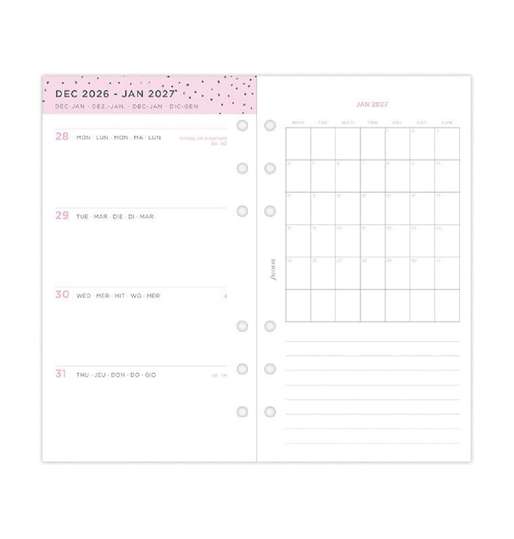 Refill 2027 Personal Confetti Week On Two Pages 27-68491 Filofax