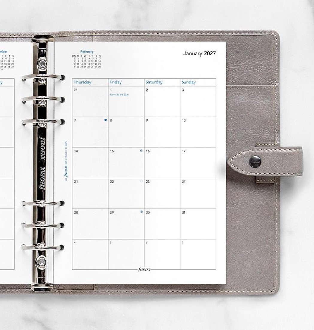 Refill A5 2027 Month On Two Pages 27-68510 Filofax