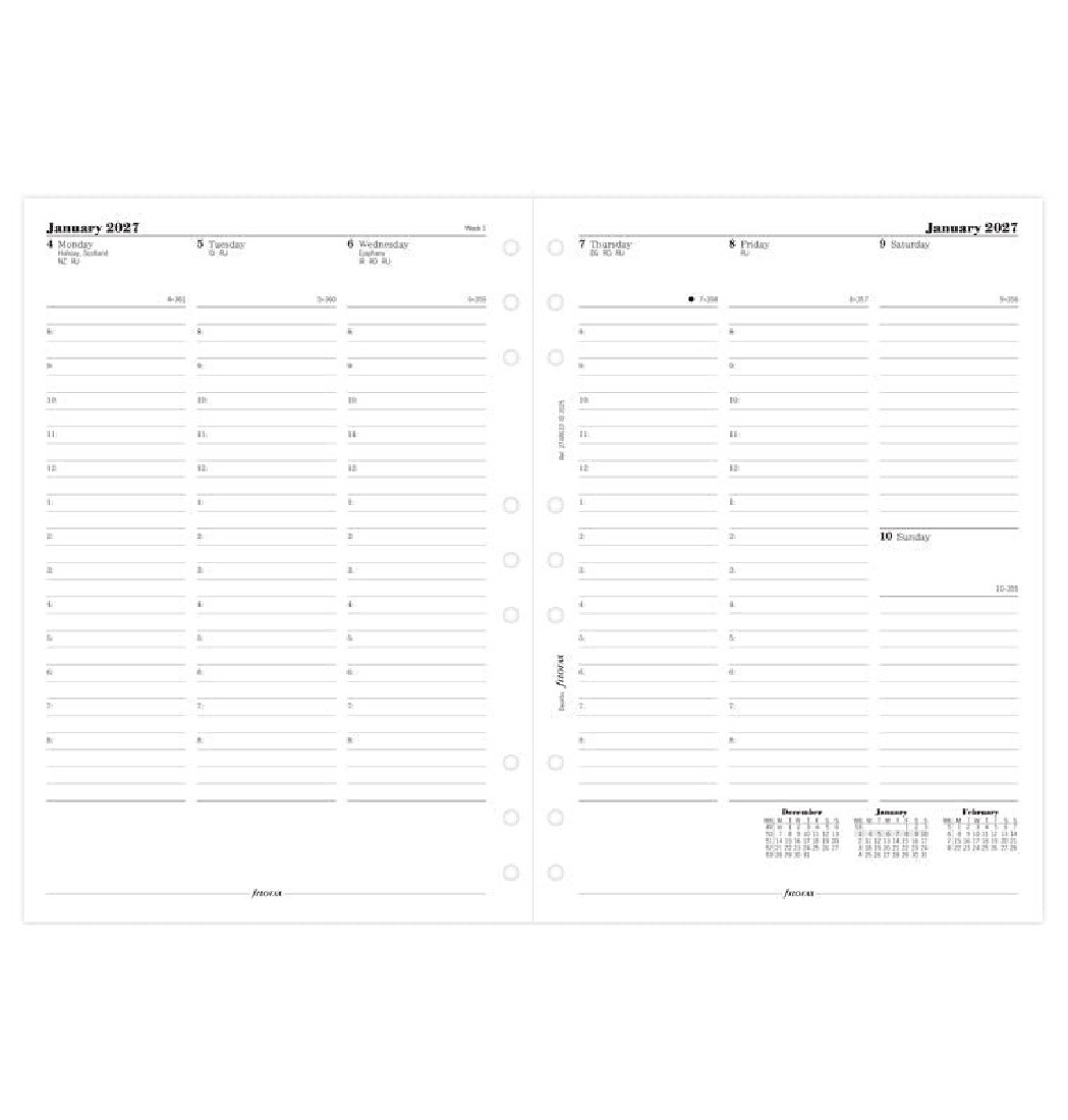 Refill Deskfax 2027 Week on Two Pages 27-68612  Filofax
