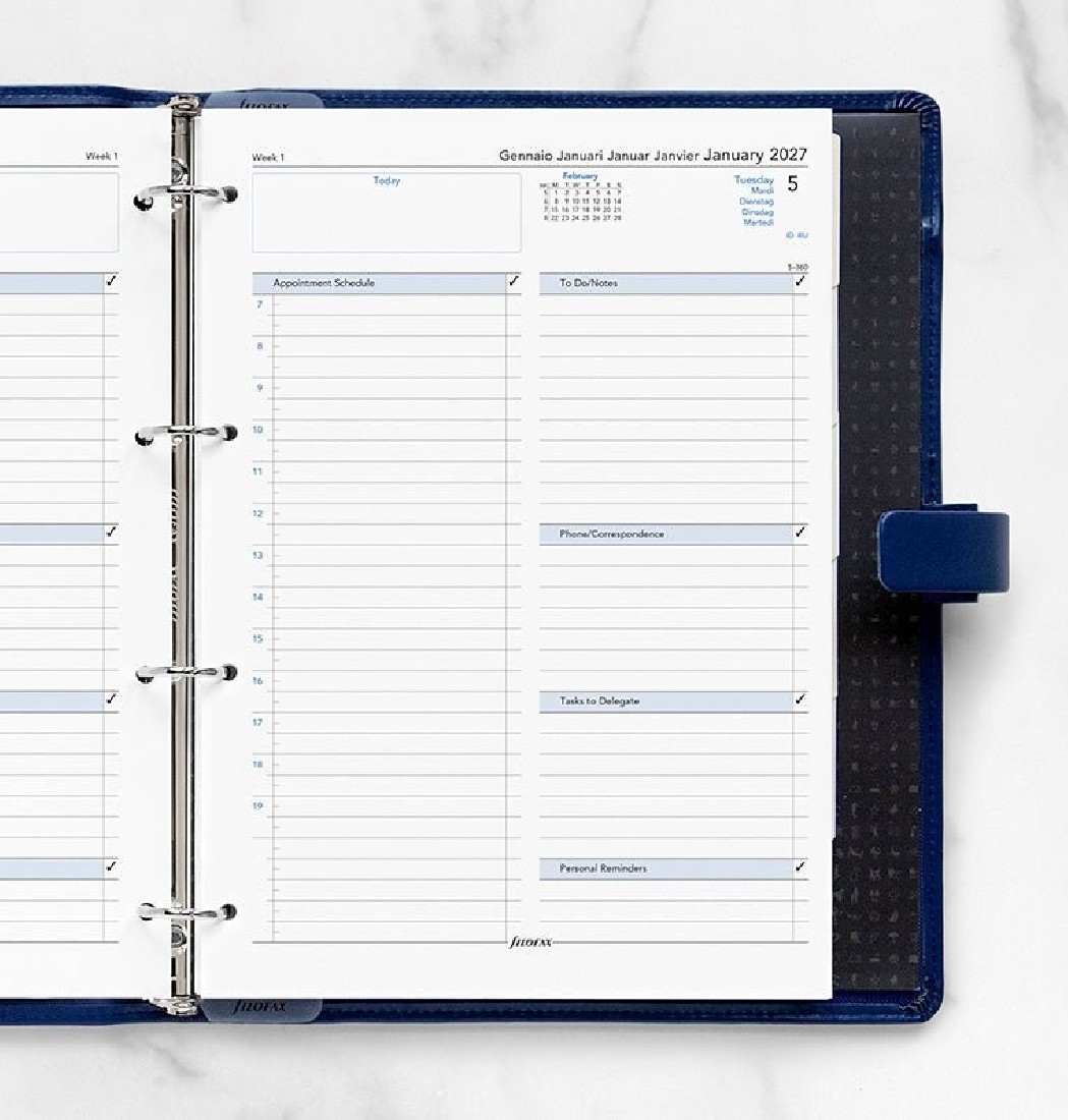 Refill A4 2027 Daily English 27-68719 Filofax
