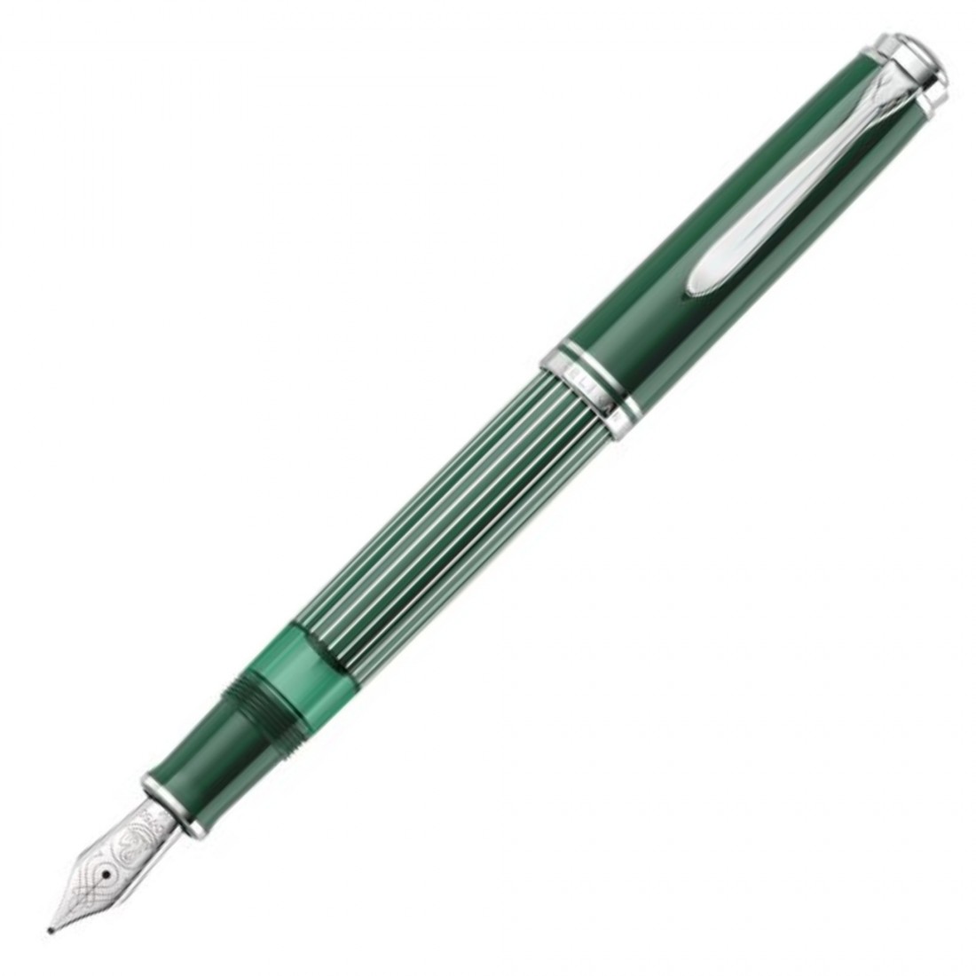Pelikan M815 Metal Striped Green Special Edition Fountain Pen
