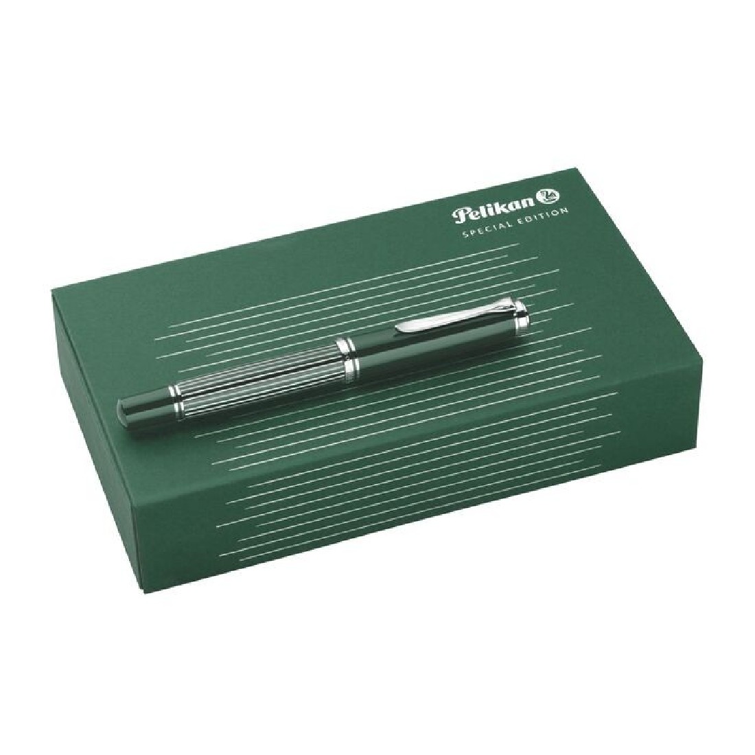 Pelikan M815 Metal Striped Green Special Edition Fountain Pen