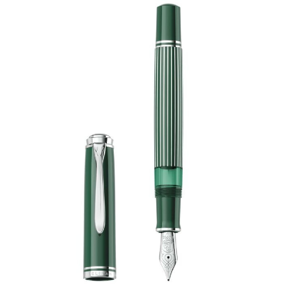 Pelikan M815 Metal Striped Green Special Edition Fountain Pen