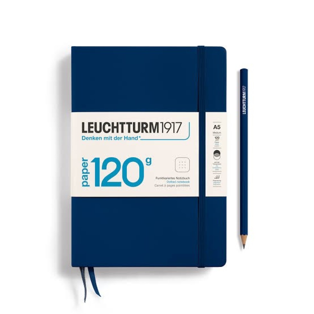 Leuchtturm 1917 Notebook A5 Edition 120g Navy Dotted, Hard Cover