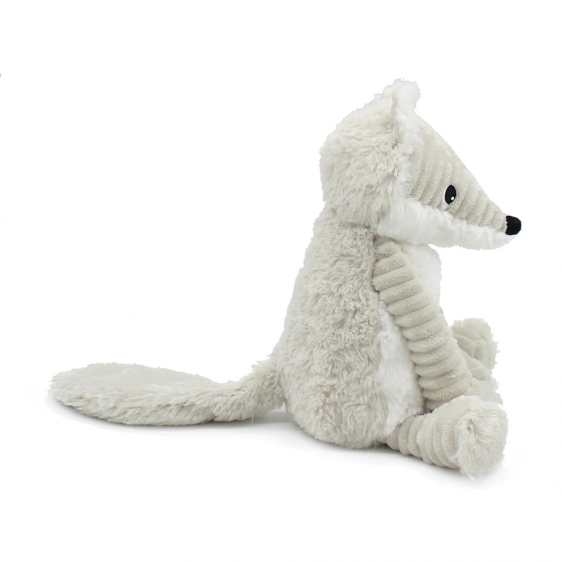 Frimou grey arctic fox soft toy mother and her baby - Les Ptipotos 76130 Les Deglingos
