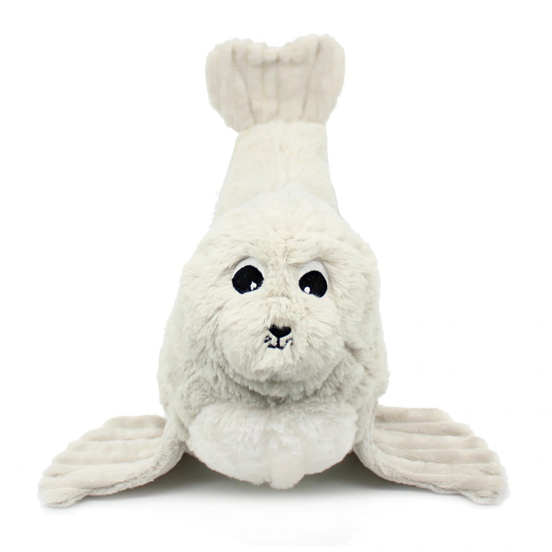 Ploufou grey sealion soft toy mother and her baby - Les Ptipotos 76100 Les Deglingos