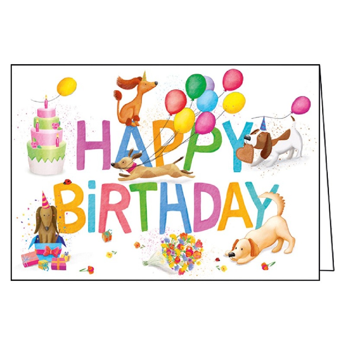  Ευχετήρια Κάρτα Γενεθλίων Happy Birthday – Party με Σκυλάκια Gollong