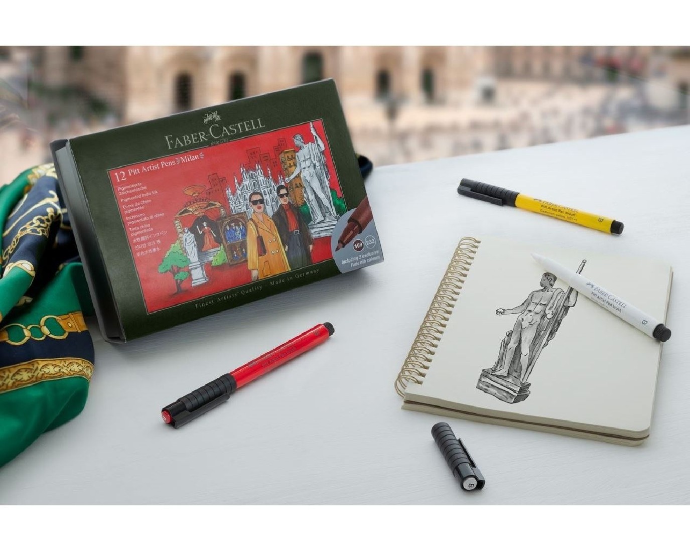 Faber Castell 12 Pitt Artist Pens, Milan, gift set 267182