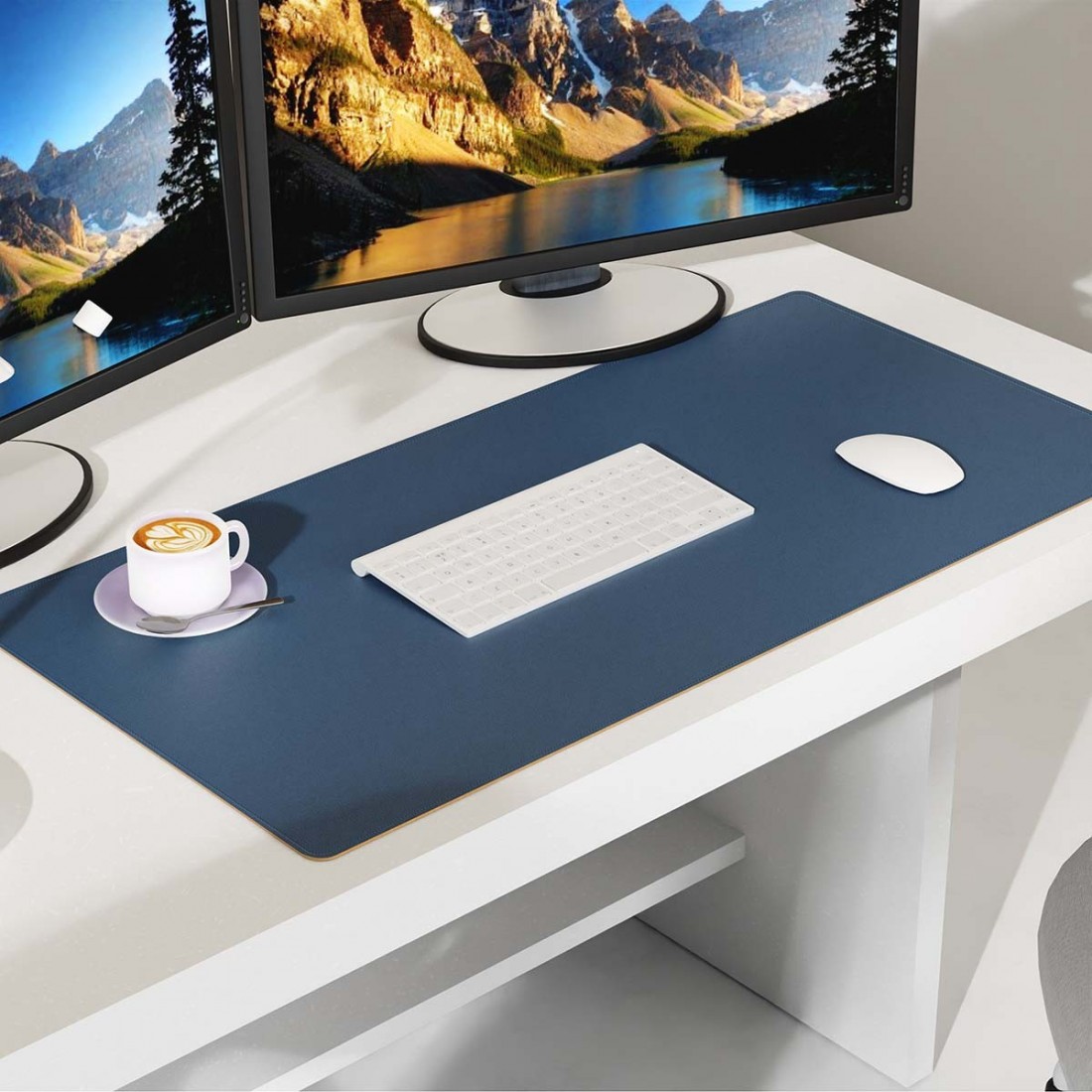 Σουμέν γραφείου( desk pad)  45χ90cm Αδιάβροχο διπλής όψης, blue/yellow, 2-700-03 SAX