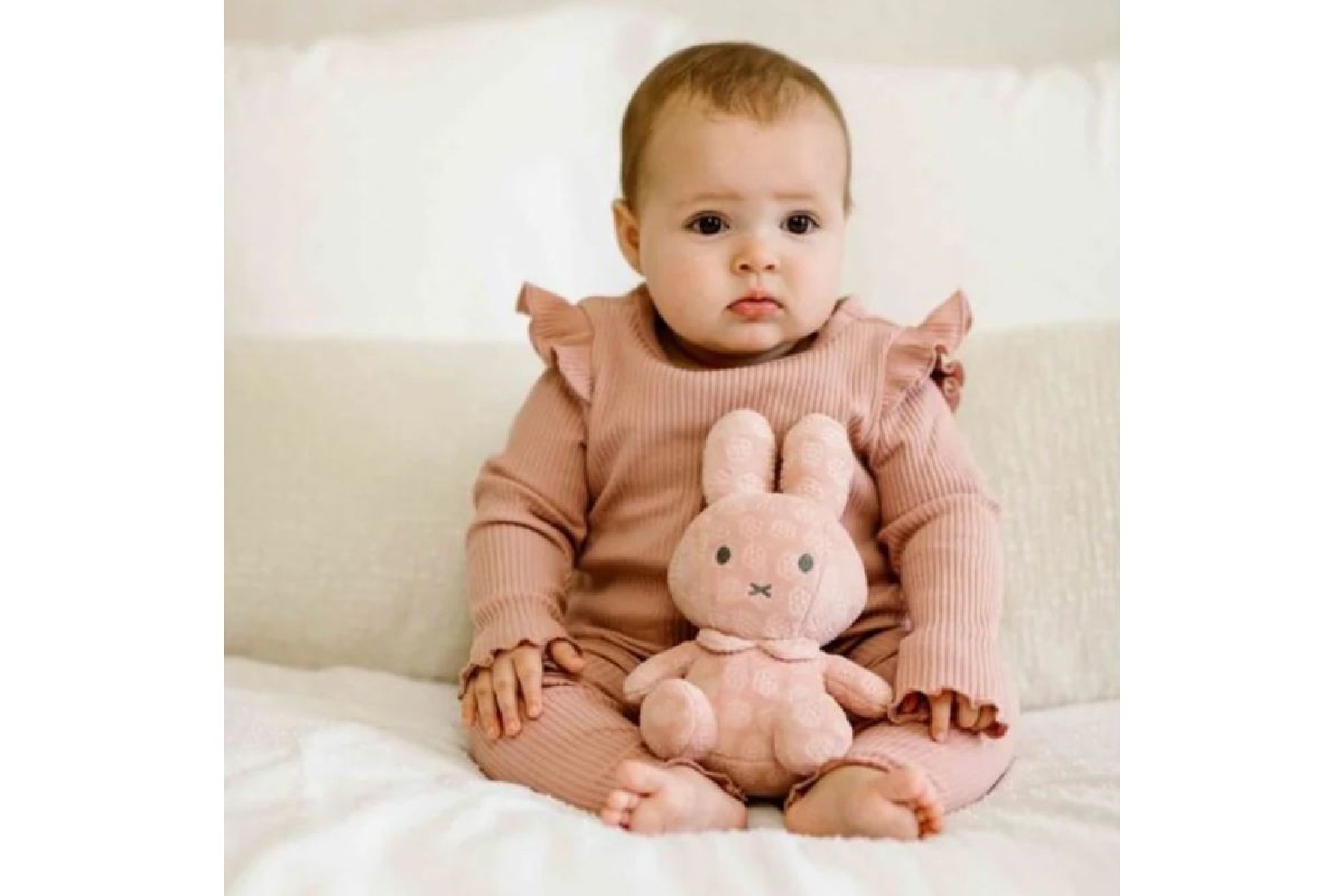 Λούτρινο  Κουνελάκι Βελουτέ 20cm Pink Flower Miffy 3885