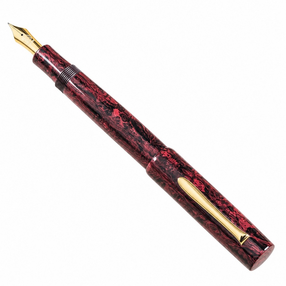 Eboya Natsume M size, Tanshin red 14k fountain pen