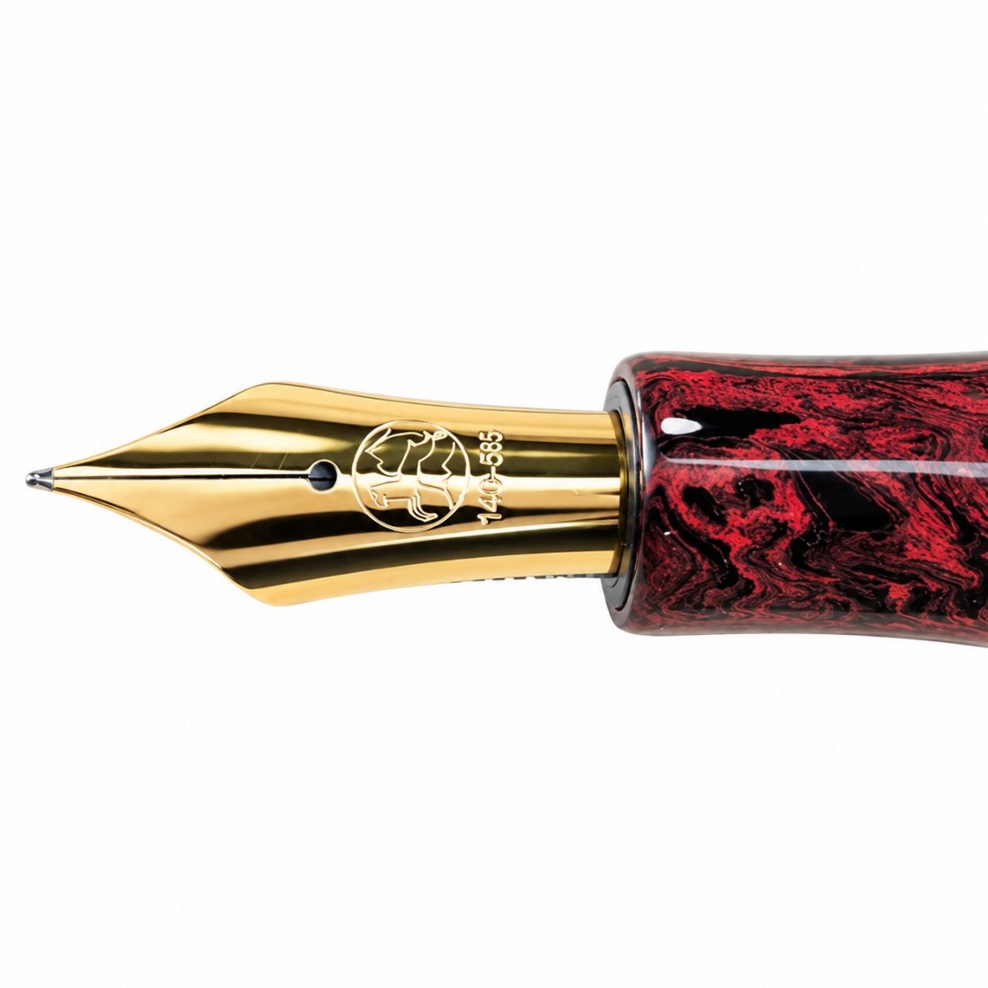 Eboya Natsume M size, Tanshin red 14k fountain pen