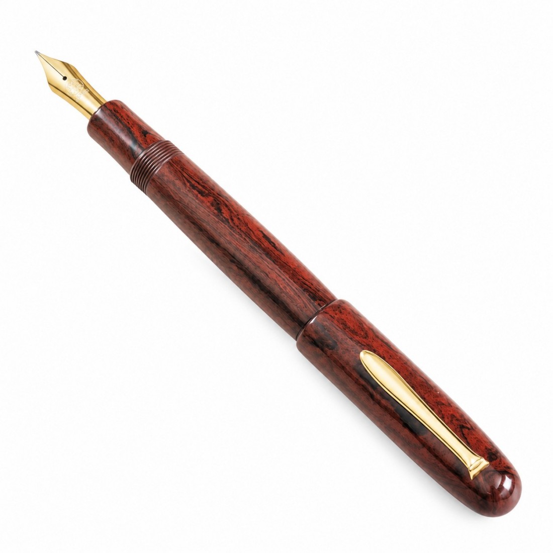 Eboya Houju M size, Tanshin Red 14k fountain pen