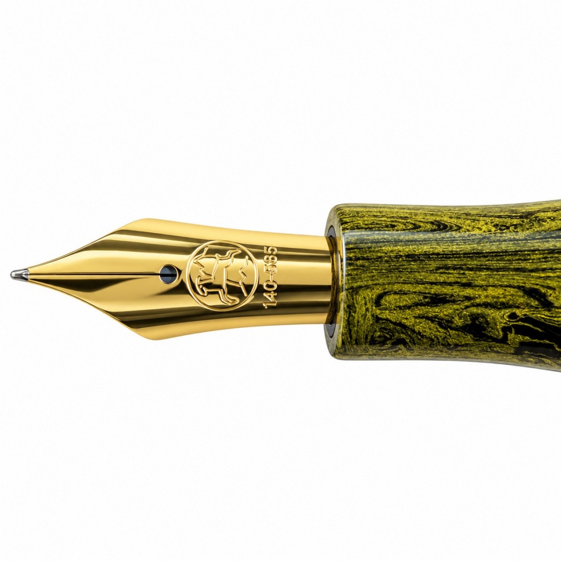 Eboya Houju L size, Kougetsu Yellow 14k fountain pen