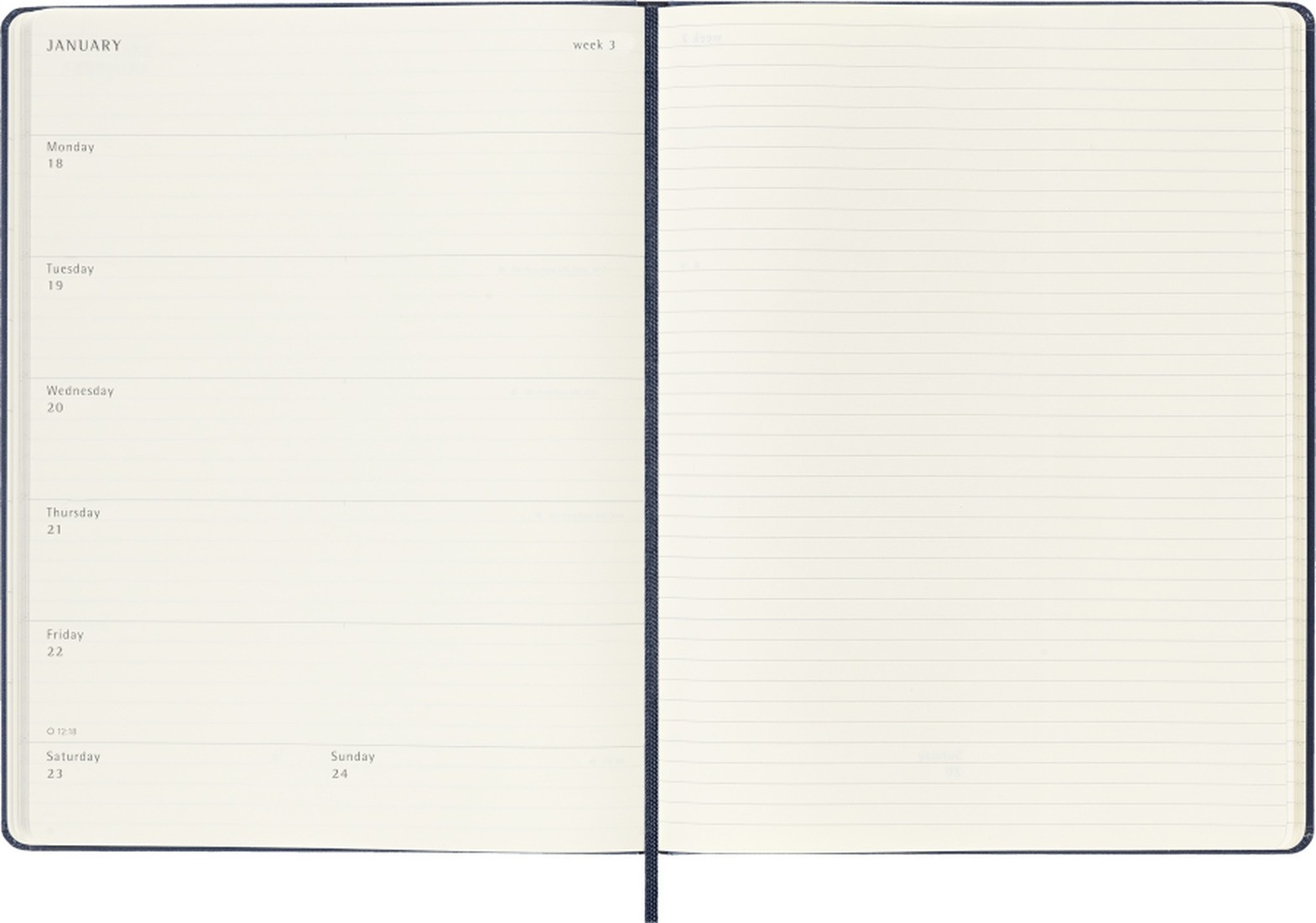 Moleskine Classic Planner 2027 XL 19x25cm, Weekly, hard cover, 12 months, Sapphire Blue