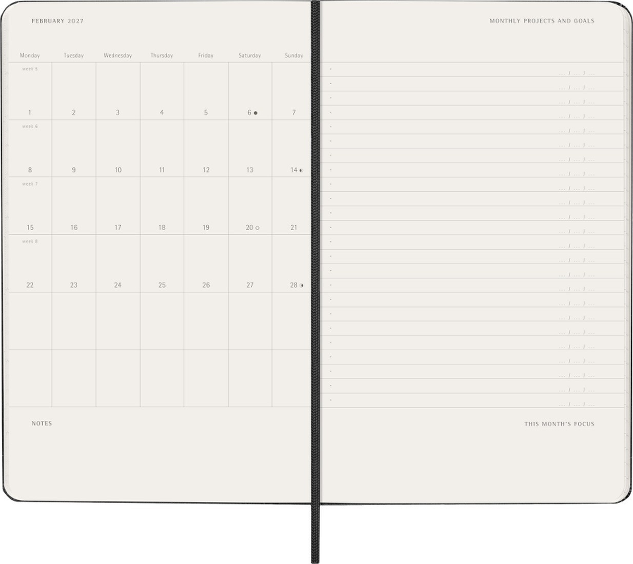 Moleskine PRO Planner 2027 Large 13x21cm, Weekly, hard cover, 12 months, Black