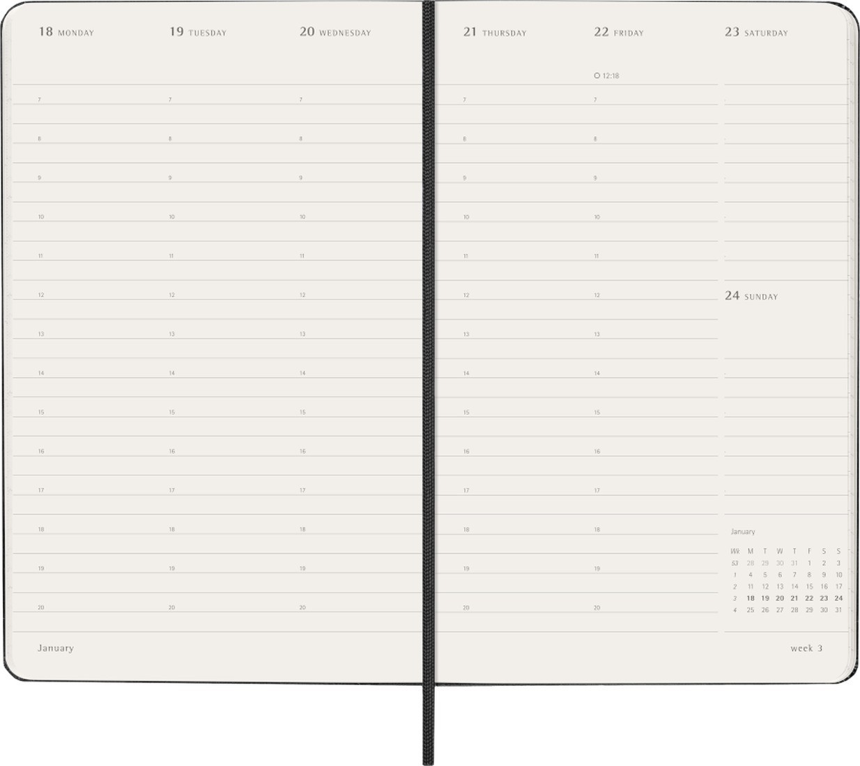 Moleskine PRO Planner 2027 Large 13x21cm, Weekly, hard cover, 12 months, Black